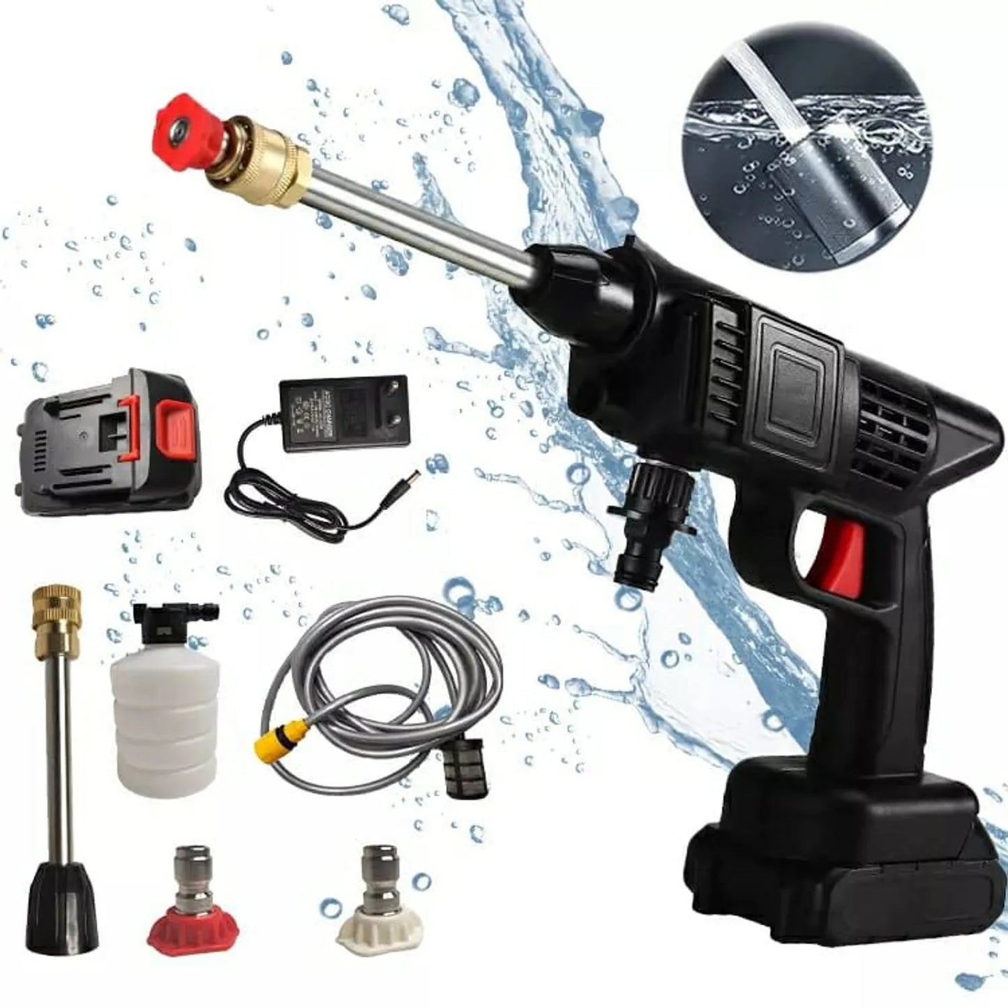 Pistola de agua a Presion con Bateria