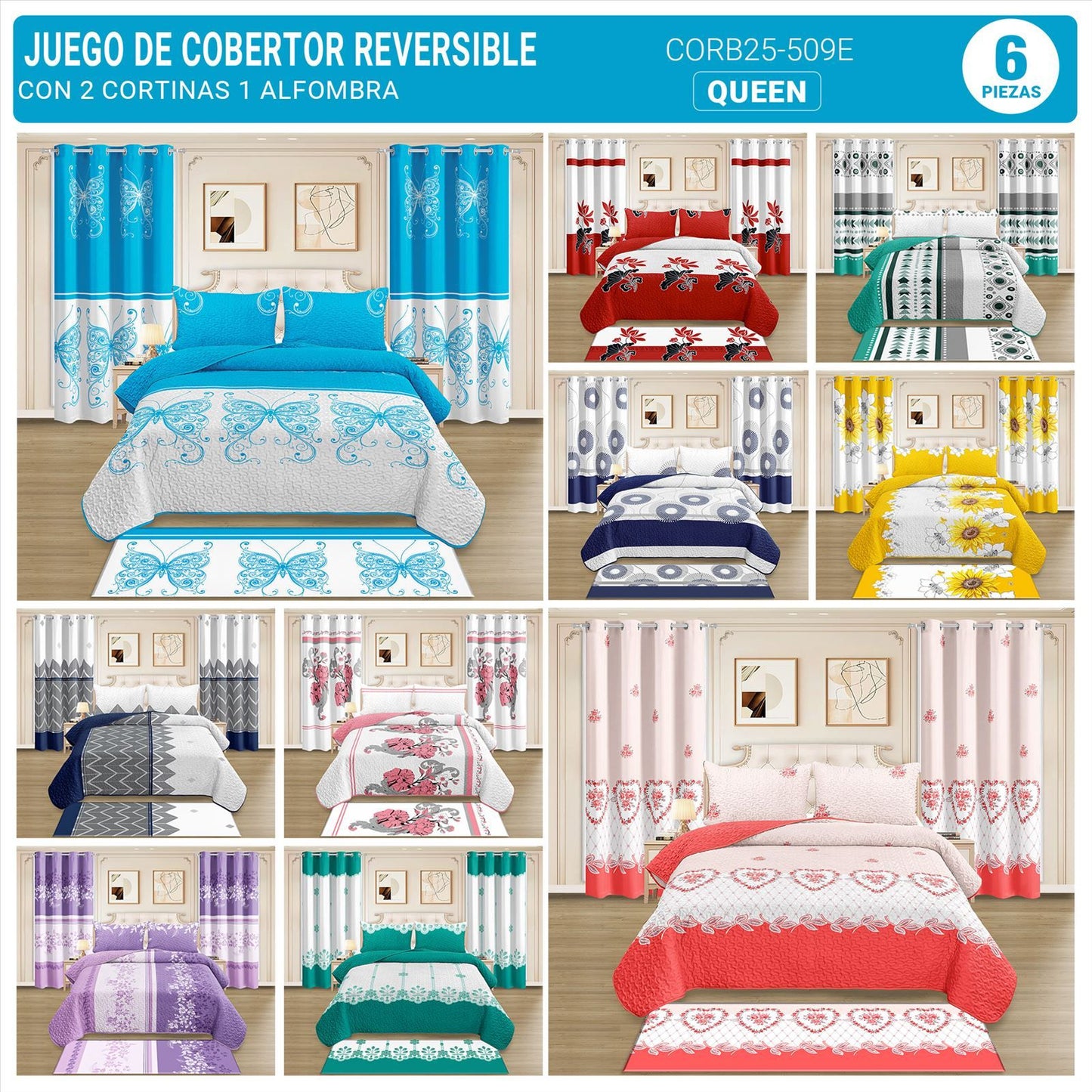 Cobertor 6 Pz Queen y King