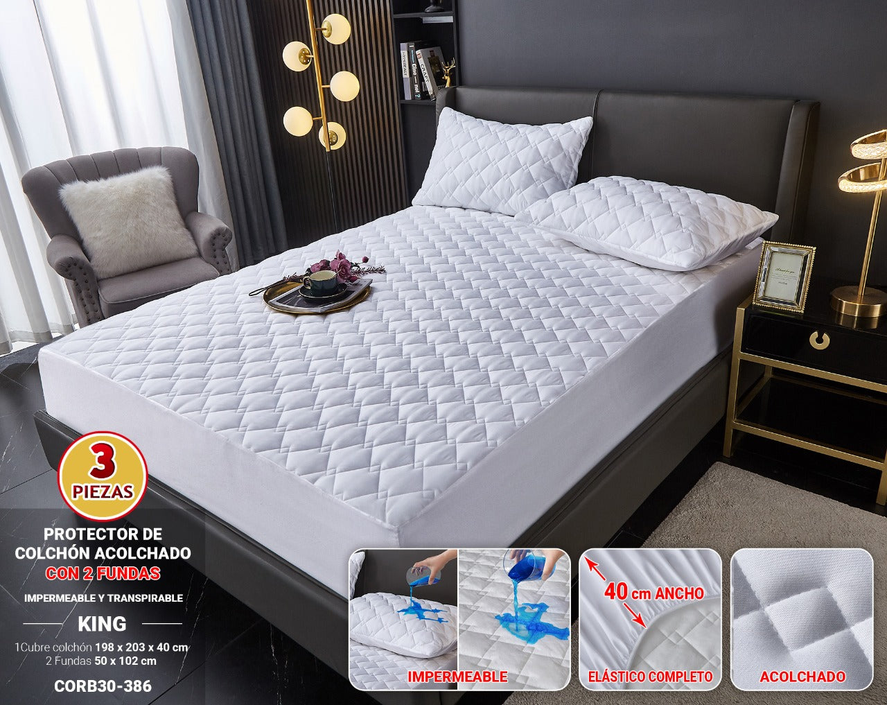 Protector de Colchon KING 3Pz