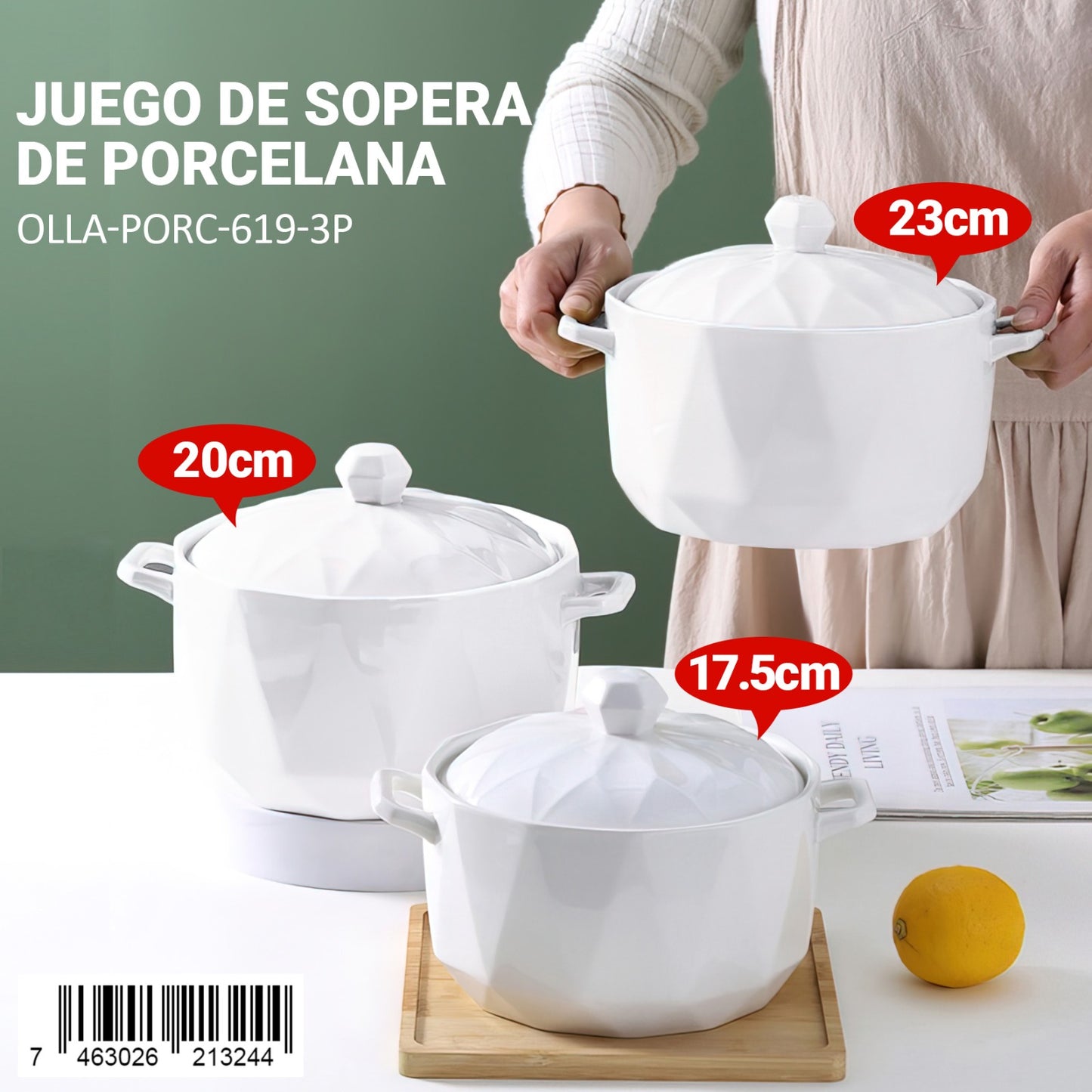 Juego de Sopera de 3 pieza