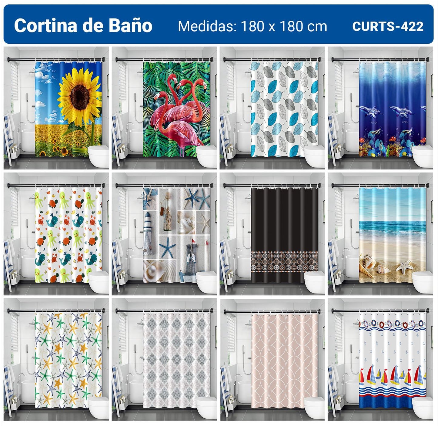 Cortina Impermeables con Diseño