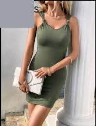 Vestido Verde Olivo Largo