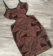 Vestido marron estampado