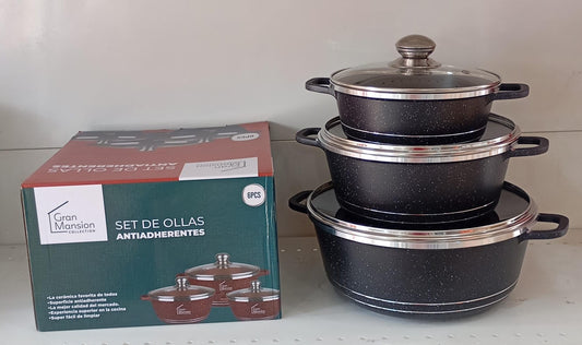 Set De Olla De Aluminio 6pcs