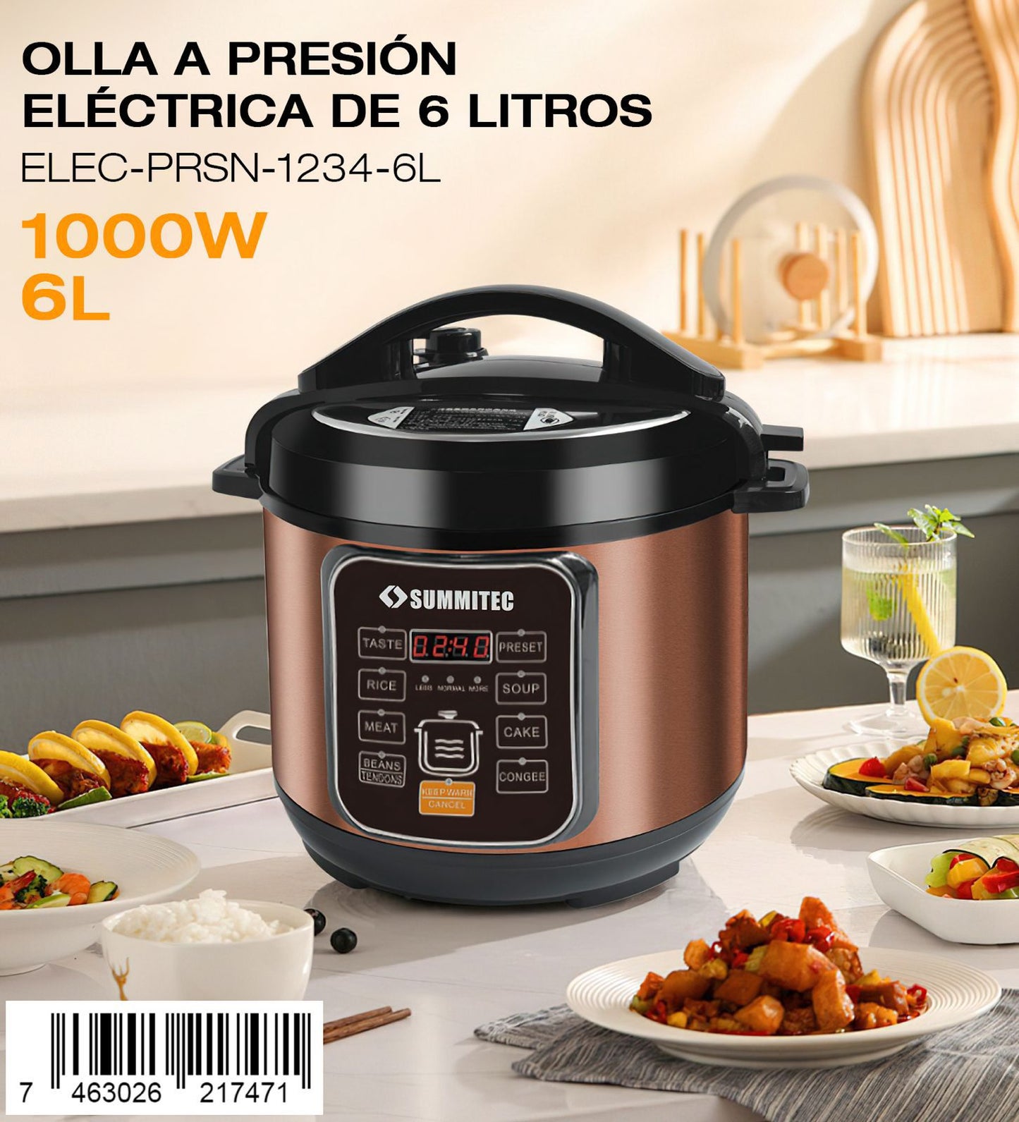 Olla a presion Electrica 6 L