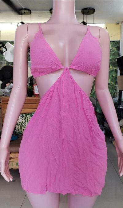 Vestido Rosado Talla Plus