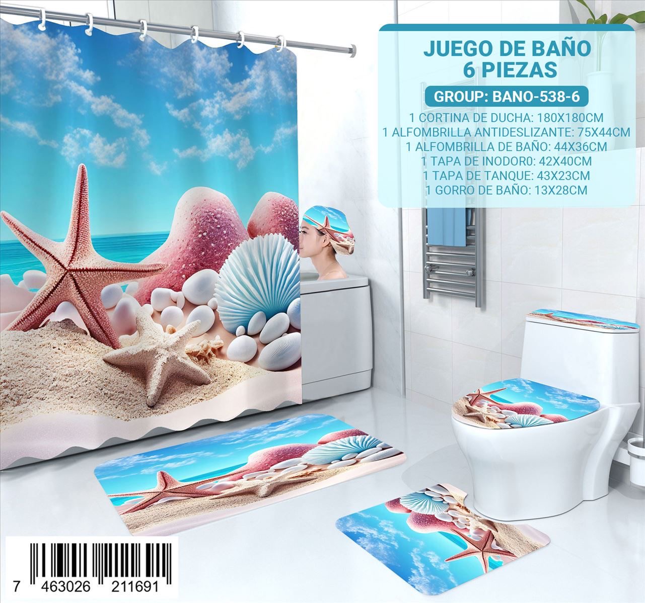 Juego de Baño de 6 pieza