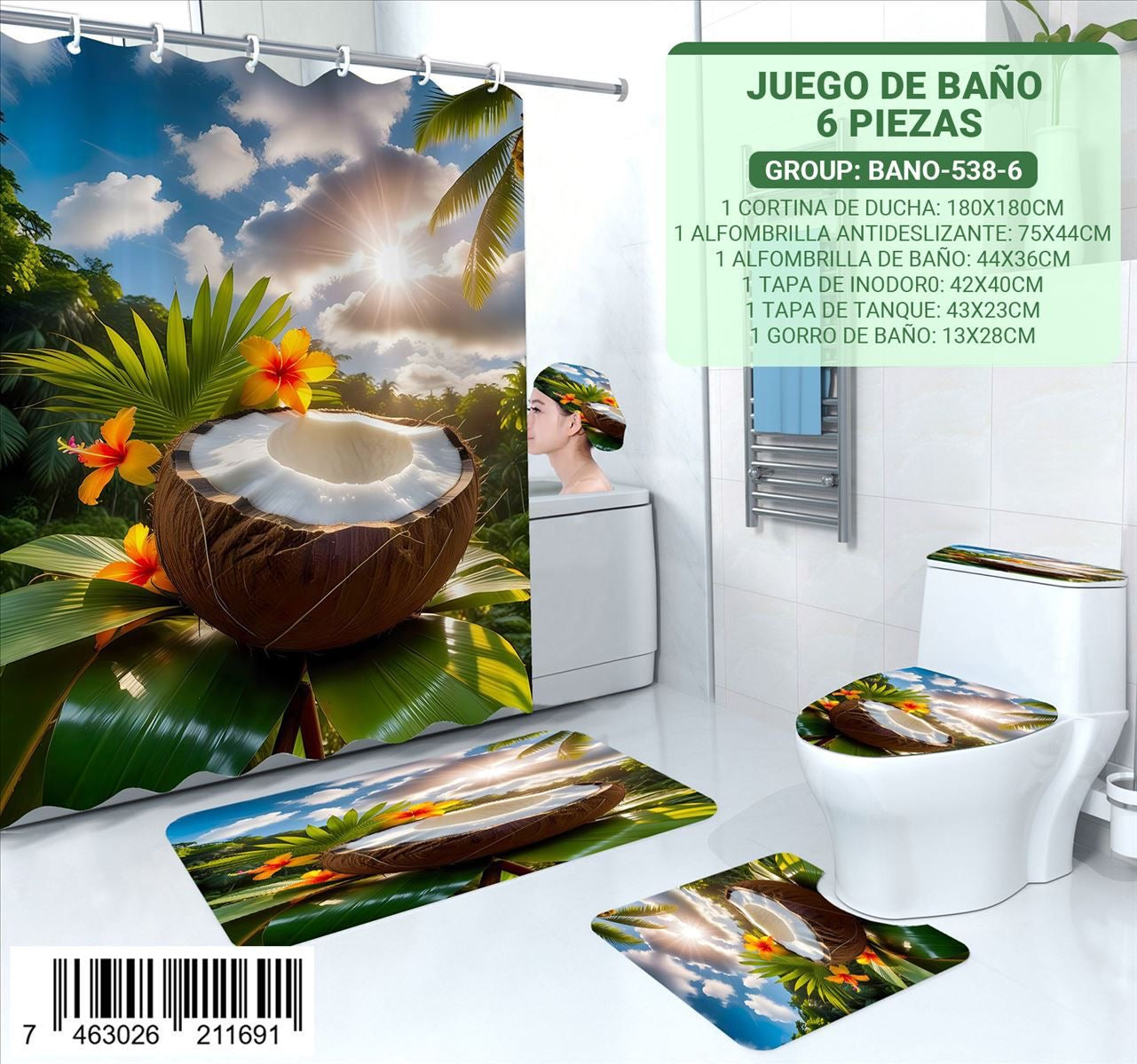Juego de Baño de 6 pieza