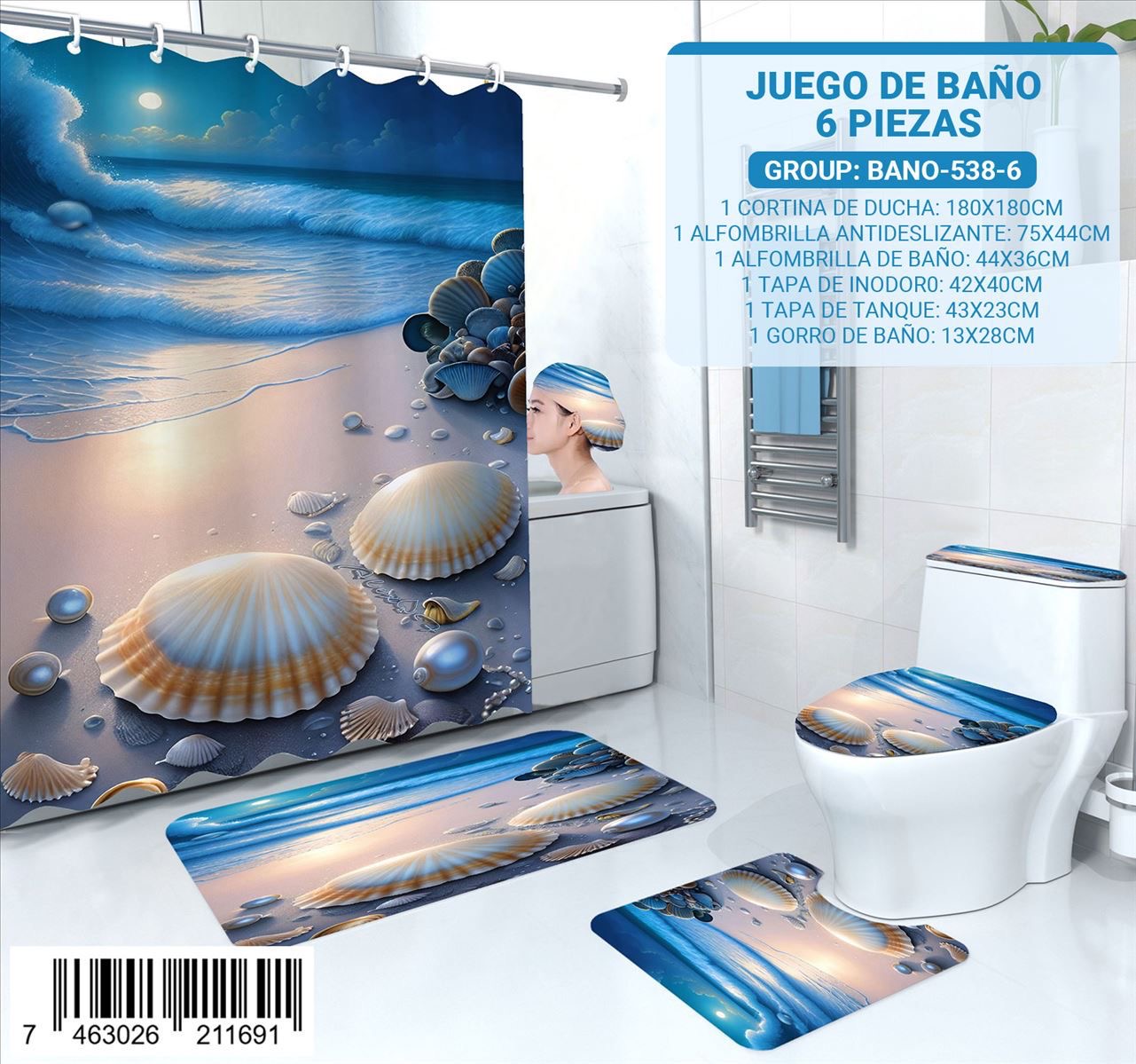 Juego de Baño de 6 pieza