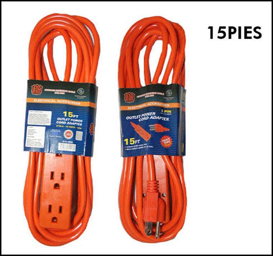 Extension Naranja 15 pies con regleta